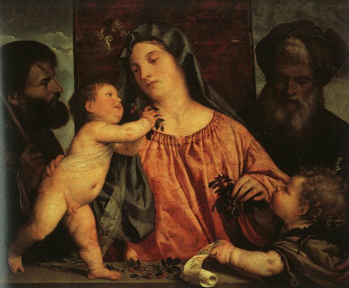  Titian Madonna of the Cherries oil painting image